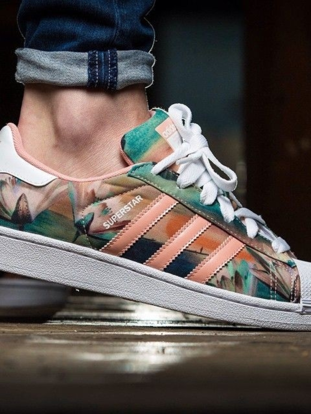 Adidas Superstar FARM Curso d'Agua Women’s Dust Pink Satin Sneakers